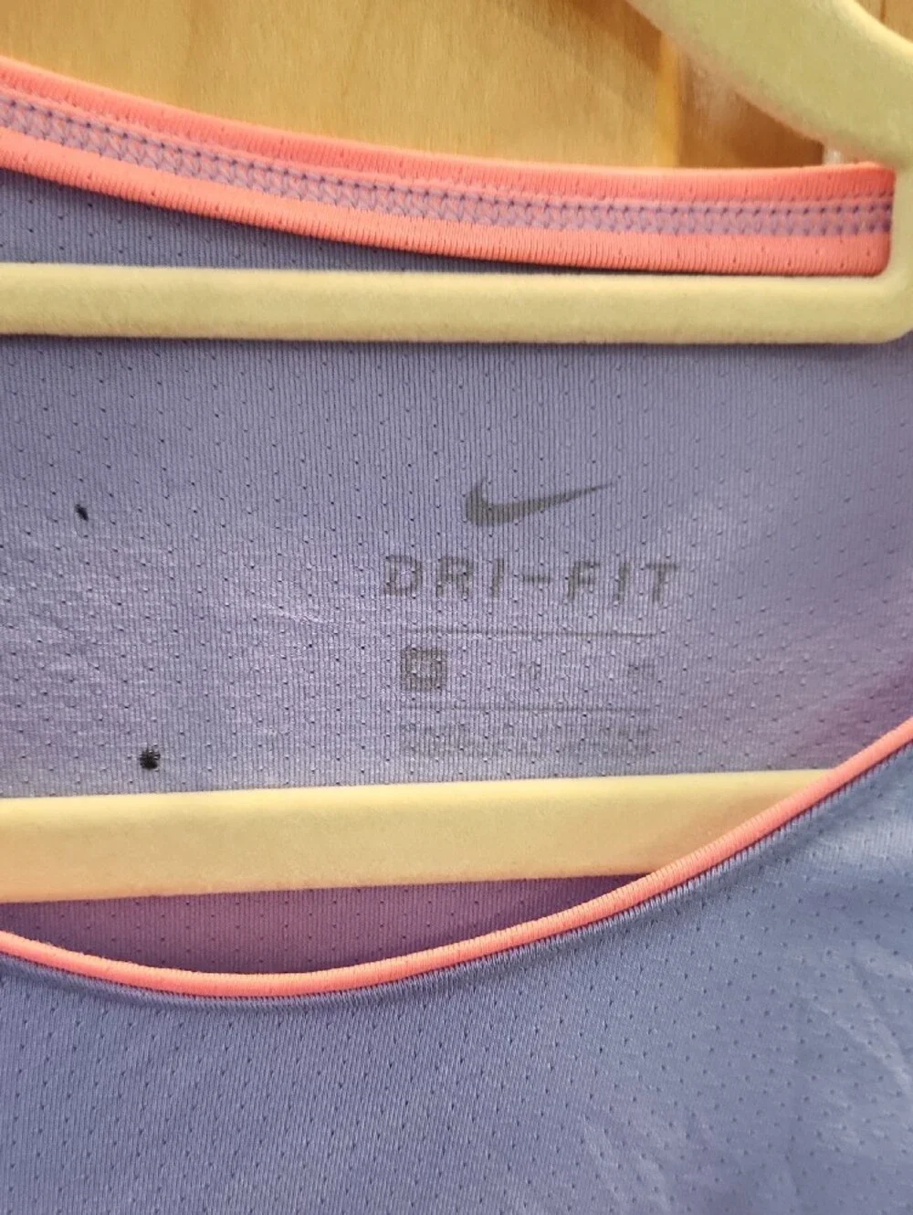 Nike Women's Long-Sleeve Dri-FIT Top in Light Lavender with Pink Trim